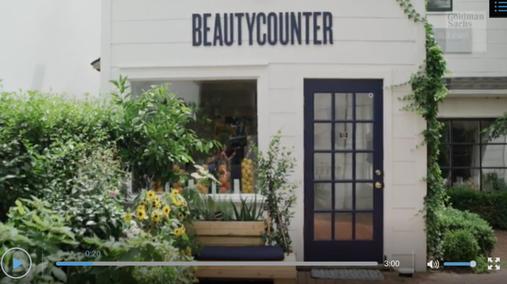 Beauty Counter video on Goldman Sachs