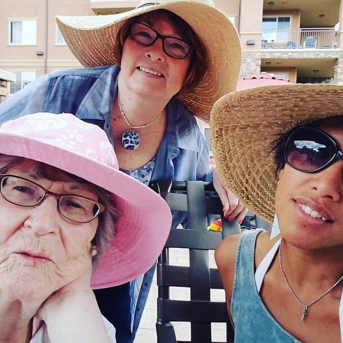 Grandma Taff, my mother Vicki Shigley, and I, Brandi Shigley on mother's day 2016