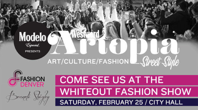 Brandi Shigley emcees Westword's Whiteout fashion show